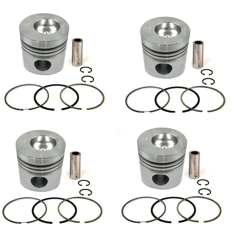 

New 4 Sets STD Piston Kit With Ring 6140-31-2113 Fit For Komatsu 4D92 Engine 92MM