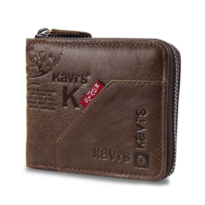 

Fashion Small male Purse short purse Men Letter Snap Fastener Zipper Short Clutch Solid Vintage Men's Wallet