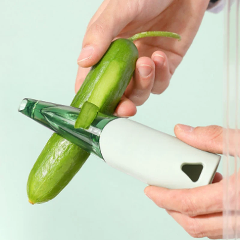 

New Stainless Steel Peeler Kitchen Multifunctional Peeler Vertical Peeling Fruit Knife Large Handle With Peel Box For Home