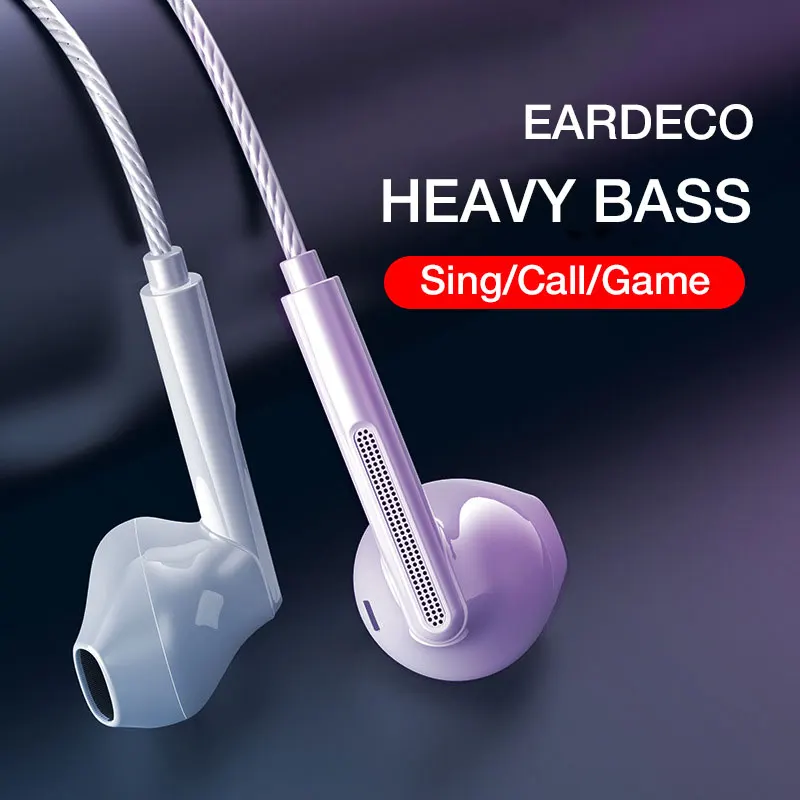 

Наушники-вкладыши EARDECO, проводные, 3,5 мм, стерео, с басами, для мобильный телефон, MP3, MP4