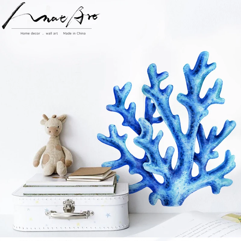 Seascape wall art sticker home decor living room house decoration kids bedroom nordic muraux Coral reef painting | Дом и сад
