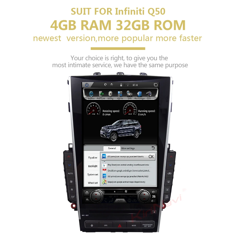 KiriNavi 12," 1 Din Android 8,1 Автомагнитола gps навигация для Infiniti Q50 Q50L автомобильный Dvd мультимедийный плеер Авто радио 2013