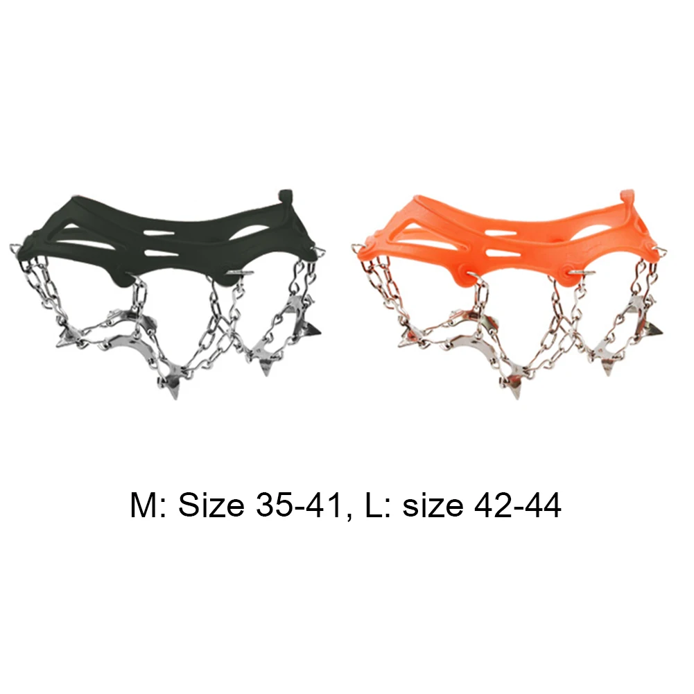 

1 Pair 13 Teeth Ice Gripper Spike for Shoes Anti Slip Hiking Climbing Snow Spikes Crampons Cleats Chain Claws Grips Boots Cover