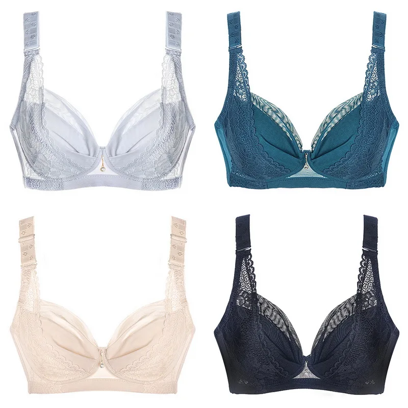 Sexy Gather Push Up Bra Underwire 5/8Cup Lace Brassiere Underwear 34/36/38/40/42/44 Lady lace intimates lingerie Undrwear | Женская