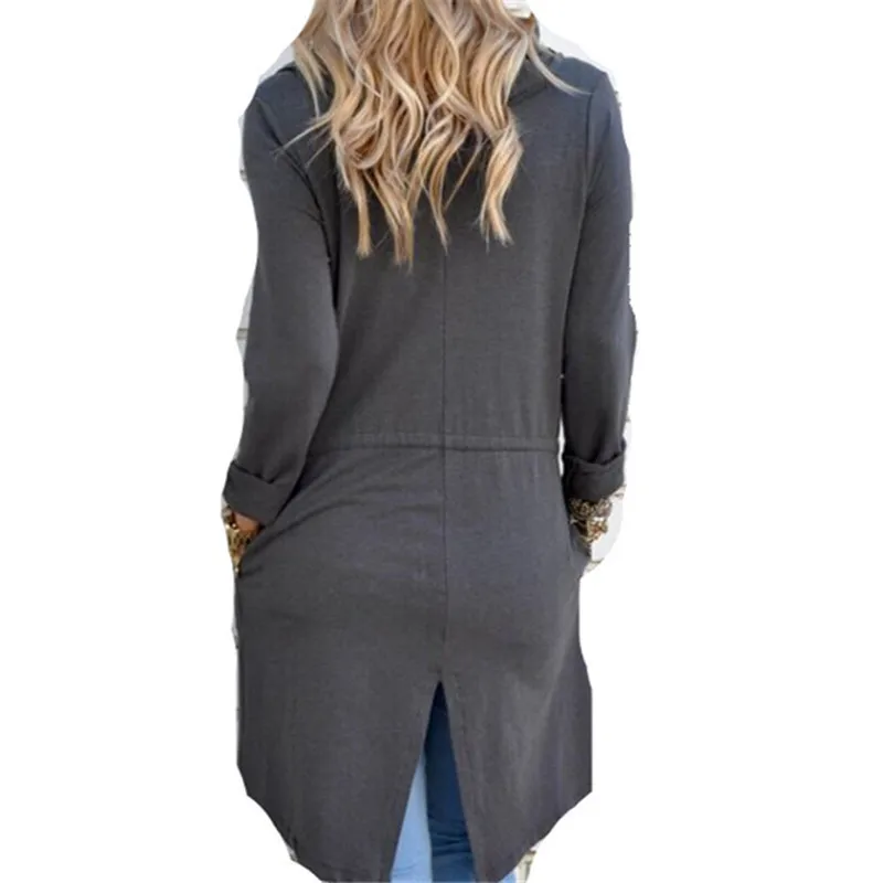 Свободный и необычный вязаный раздельный сращенный кардиган пальто для женщин