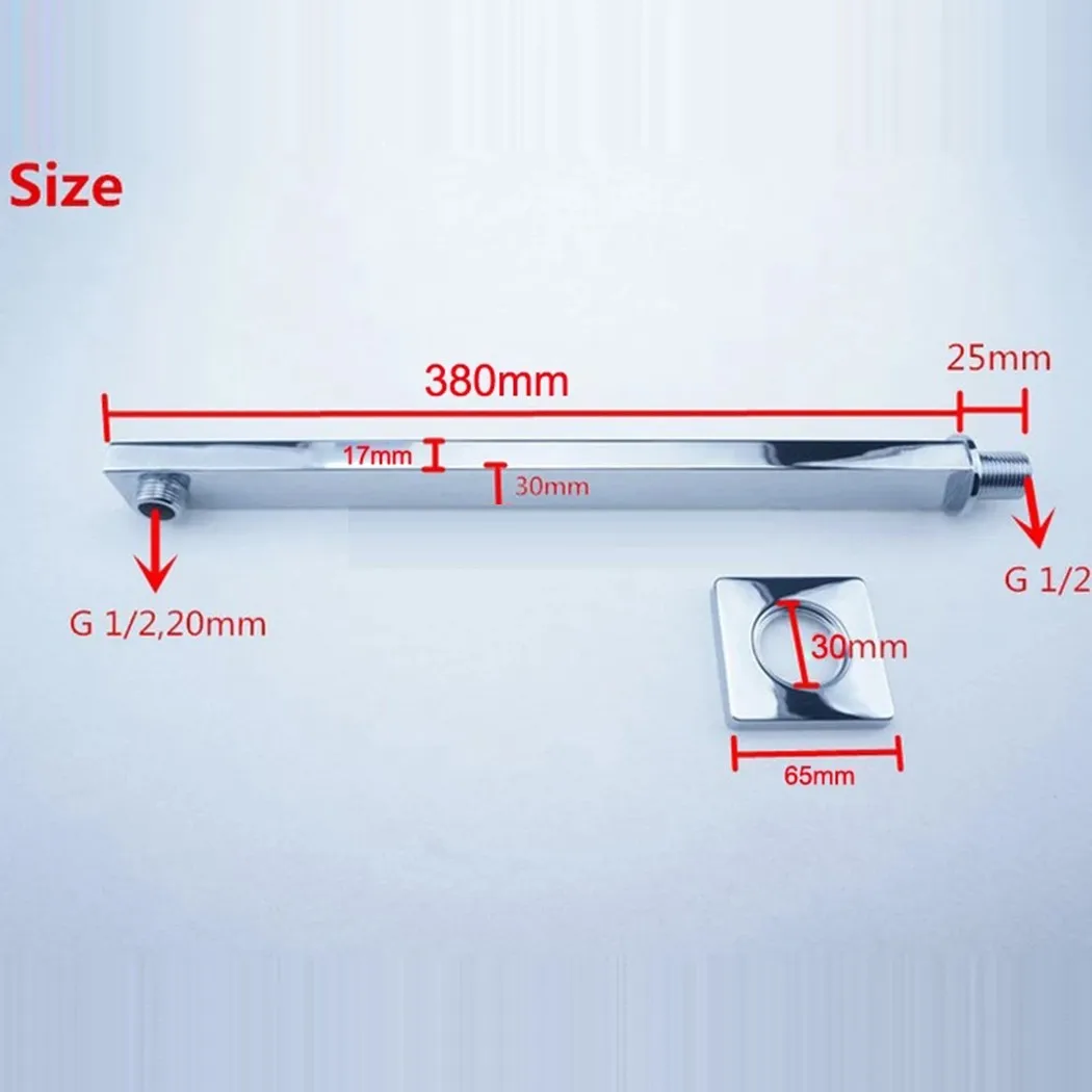 

35cm Shower Extension Arm Arm Ceiling Elements Extension Head Rain Silver