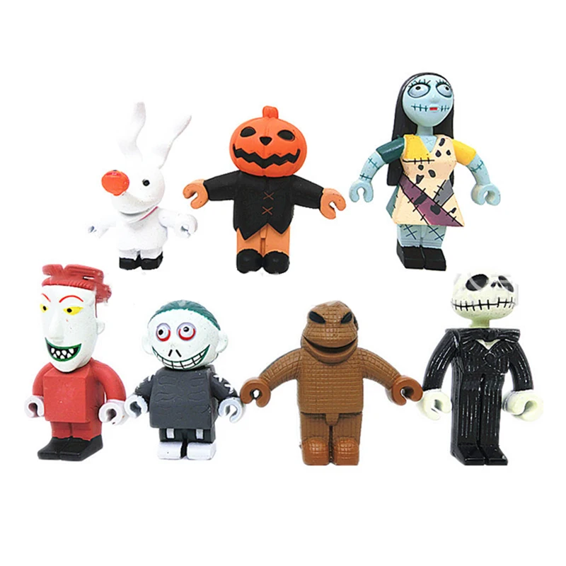 

Christmas Night Jack Skull Head Pumpkin 5cm Halloween Doll Building Block Model Hand-Made Decoration