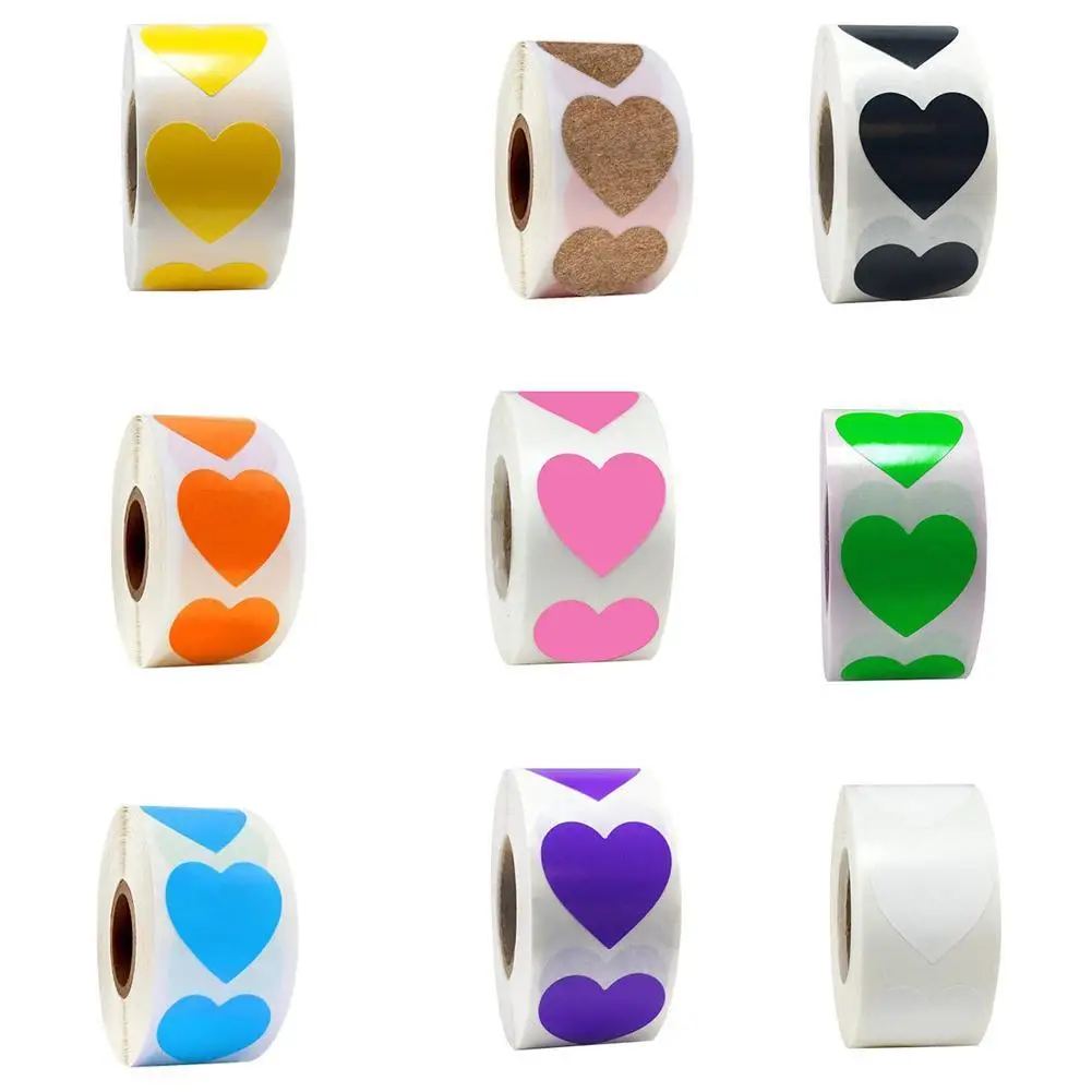 

Heart Red Stickers Seal Labels 500pcs/Roll Labels Stickers For Package And Sticker Stationery Wedding Scrapbooking Decorati X9Q2