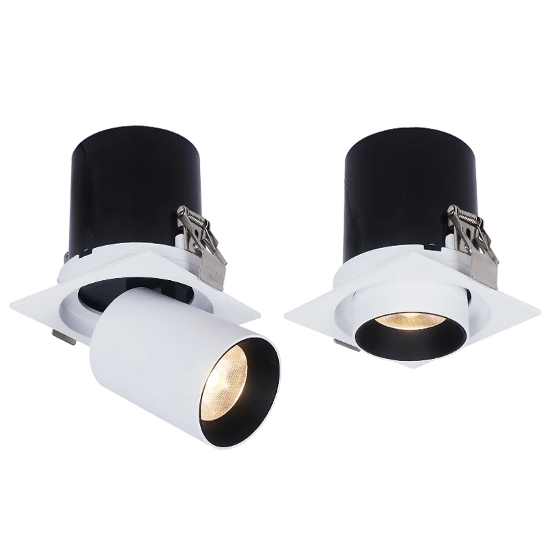 

LED COB 10W 15W Led downlights Ceiling Spot light 360 degree Rotation Embedded AC85-265V Black/White Housing Ceiling Downlight