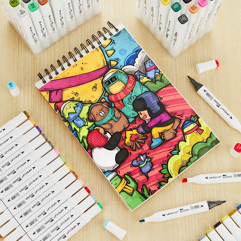 

Sketching Markers Dual Tip Art Marker Pens Fine Liner Markers Watercolor Drawing Painting Pen Brush Office For School 04379