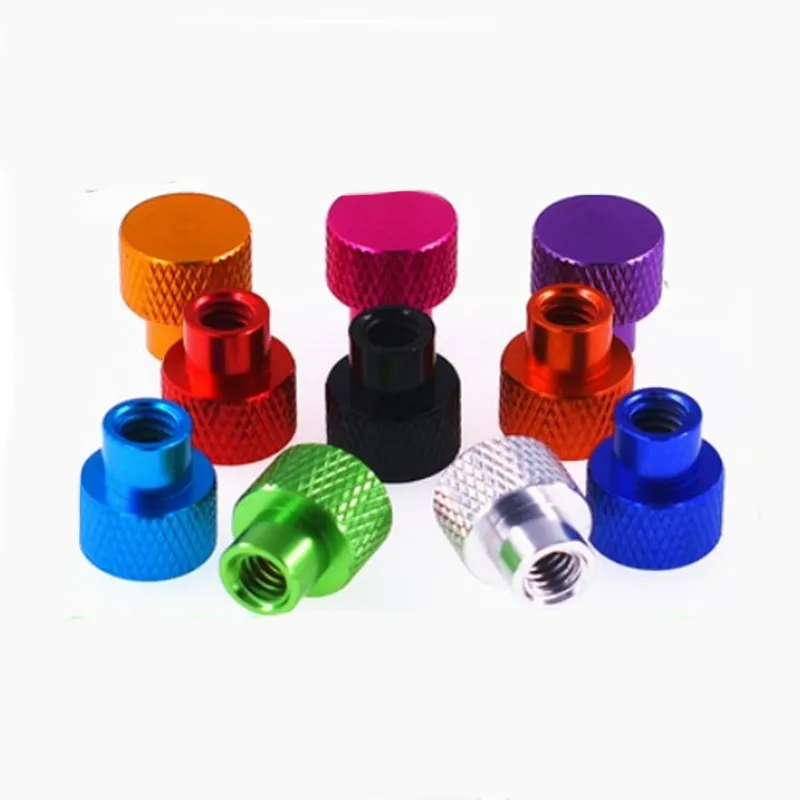 5pcs/lot M3 M4 m5 m6 m8 colourful aluminum blind Frame Hand Tighten Flange Nut step knurled thumb nut | Обустройство дома
