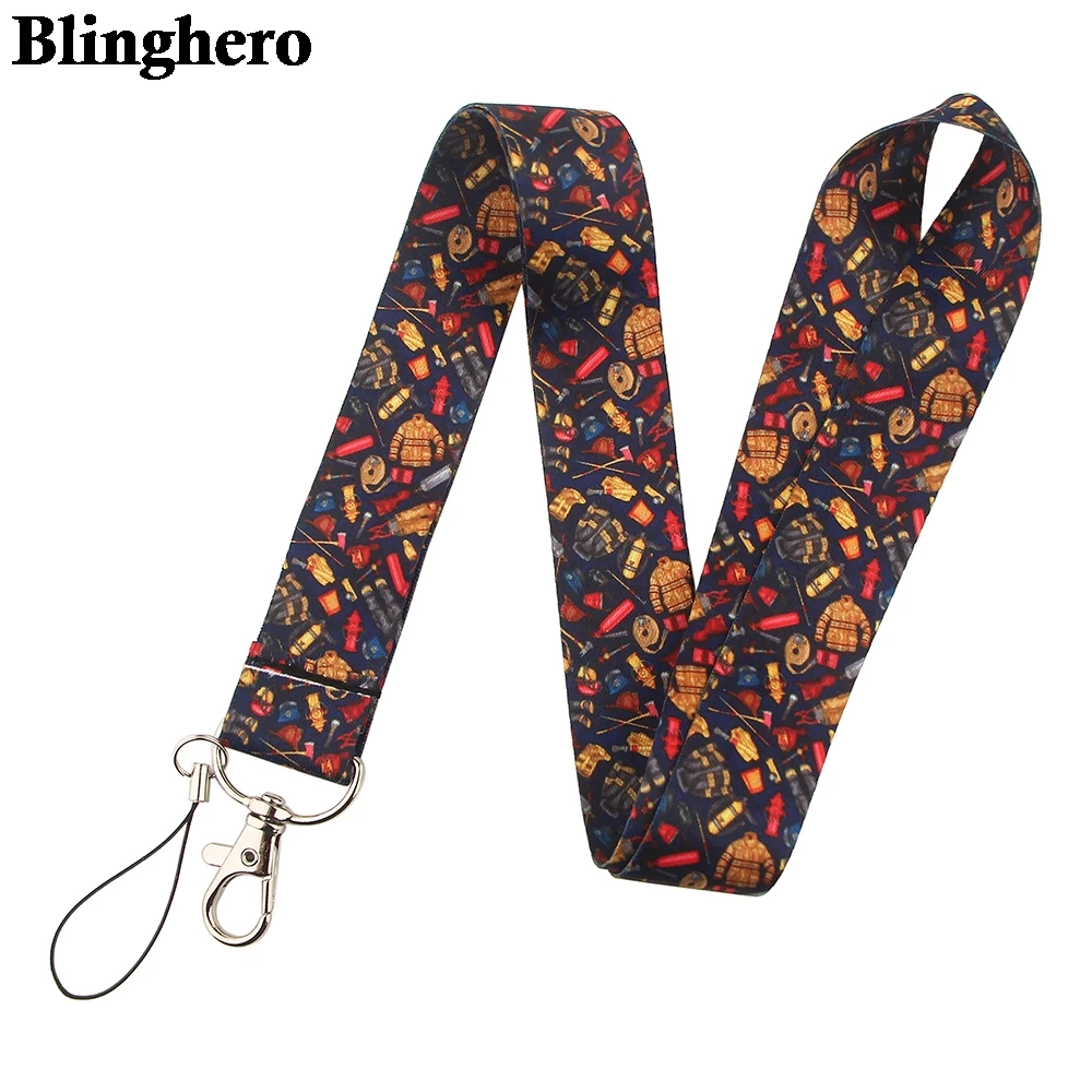 

CB386 Firemen Lanyard For Keys Cool Cell Phone Straps ID Card Passport Gym USB Badge Holder Keychain Lanyards Neck Straps