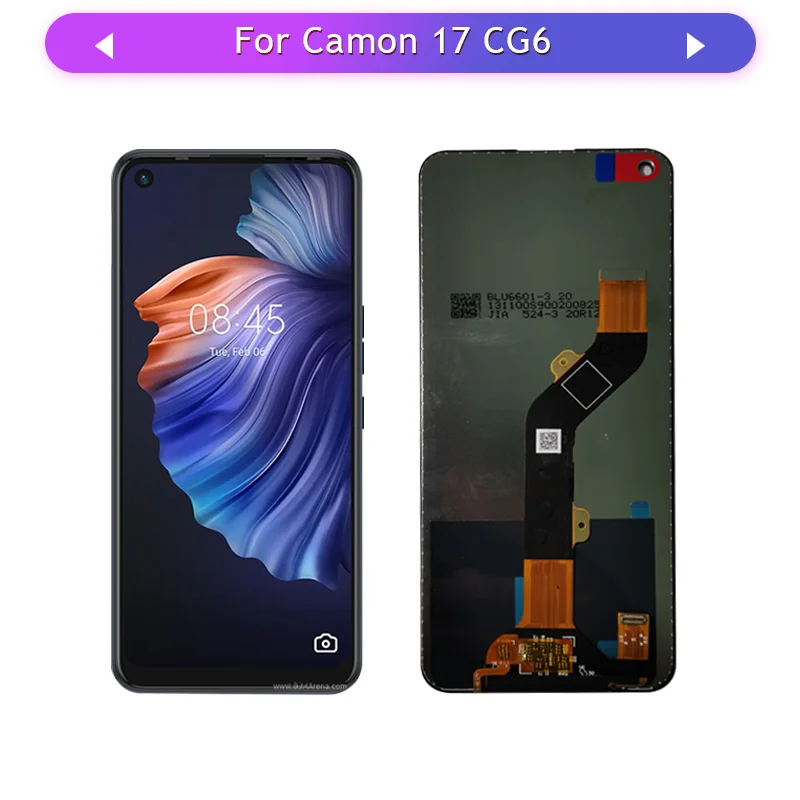 Для Tecno camon 17 CG6 дисплей сенсорный экран в сборе стеклянная панель дигитайзер