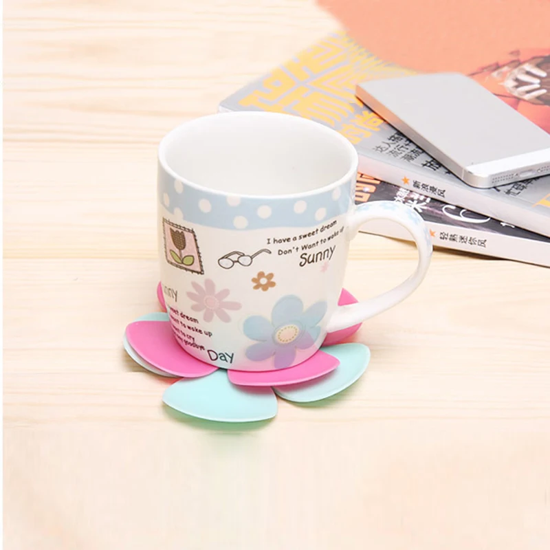1 шт. креативный цветок силиконовый для чайных чашек коврики горячий напиток