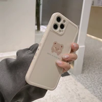 side support cheek bear mobile phone case for iphone 11 12 pro max xr 13 xs max 7 8 plus x 7plus all inclusive soft cover