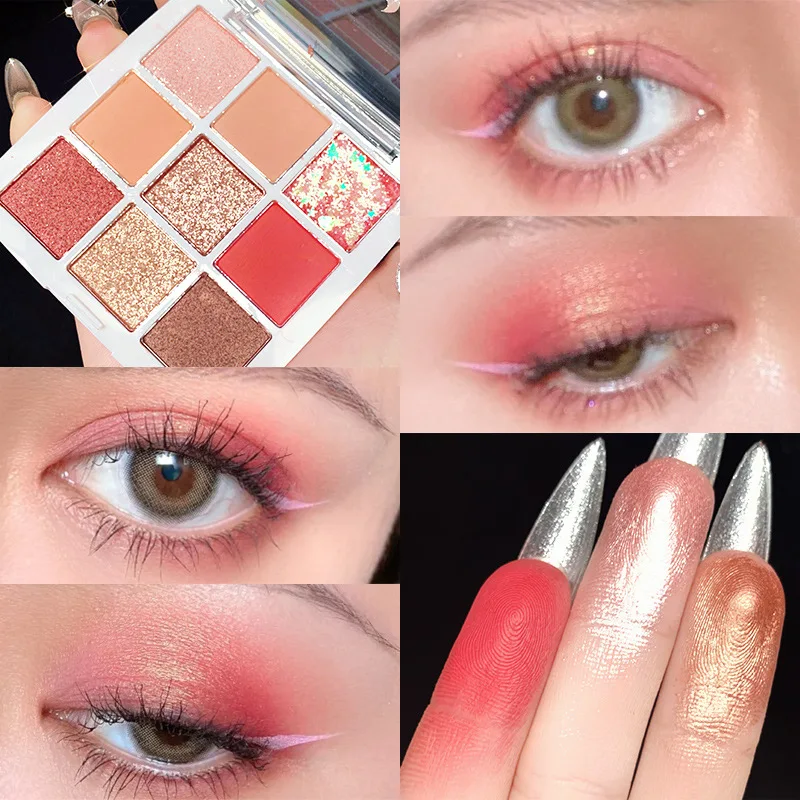 Художественная палитра теней для век матовая текстура перламутровые блестки
