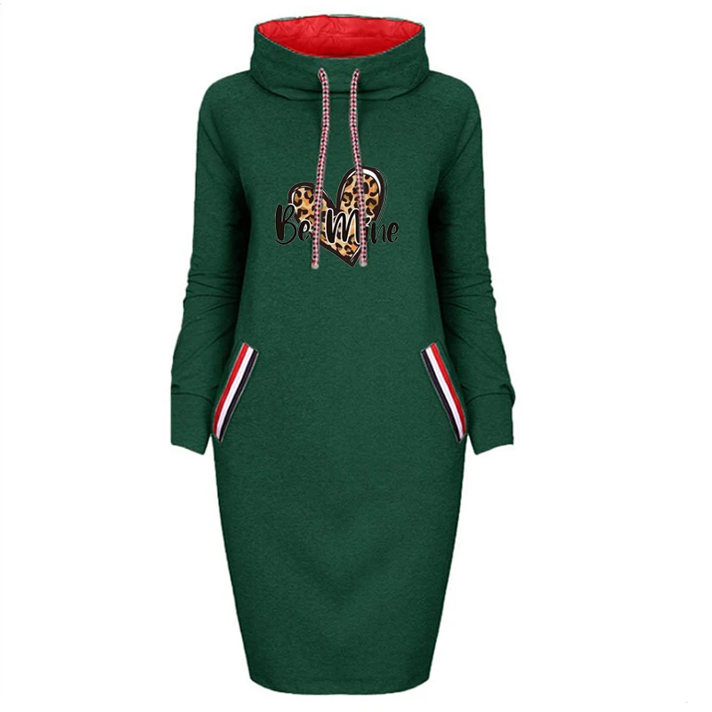 

Women Dress Be Wine Love Cartoon Print Fake Pocket Long Sleeve Thin Bodycon Dresses Casual Vintage Woman Party Vestidos 2021