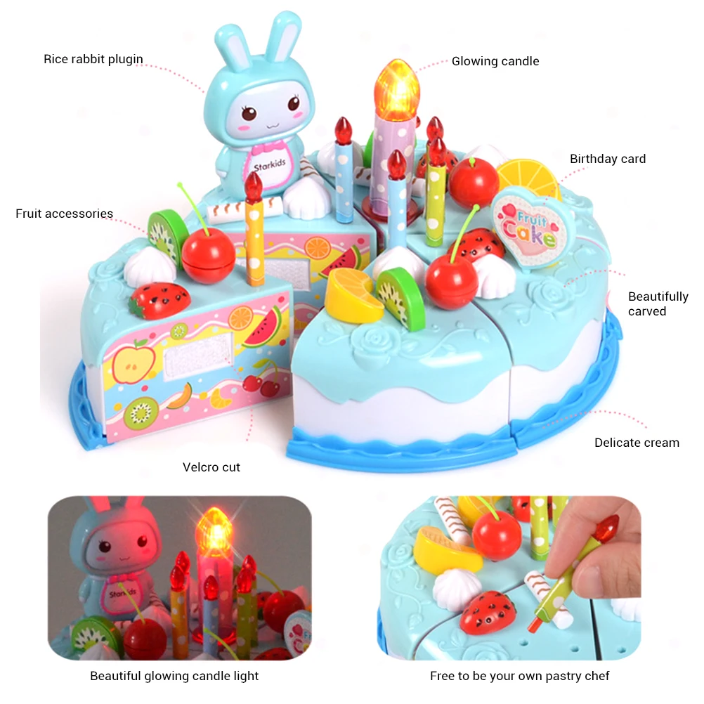 62 шт./компл. для лазерной резки дня рождения вечерние игрушечный набор Торт