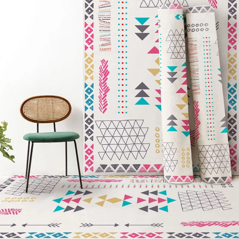 

Rushed Simple Style Printed Flannel Area Rug Room Area Rug Floor Carpet For Welcome Foot Pad Living Room Pad Decorative