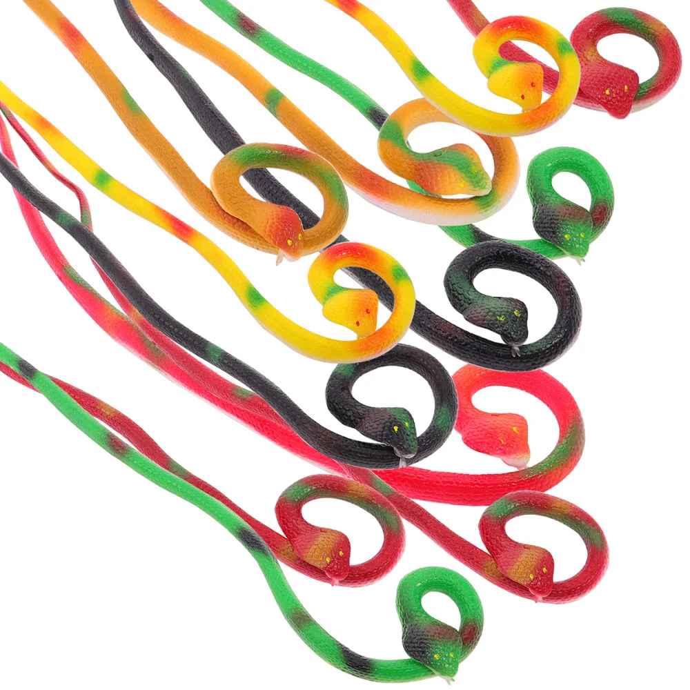 

12Pcs Simulation Rubber Snakes Funny Toys Animal Model for Kids Toys Colorful (Random Styles)
