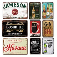 rustic home decor tin sign vintage beer logo poster metal plate for irish pub bar industrial decoration new design wall plaques