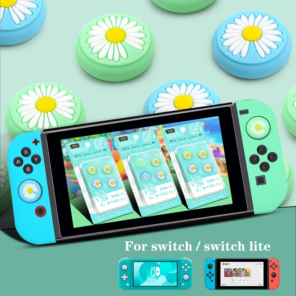 4 шт. аналоговые ручки Кепки s сменная Крышка для Nintendo switch контроллер милые мягкие