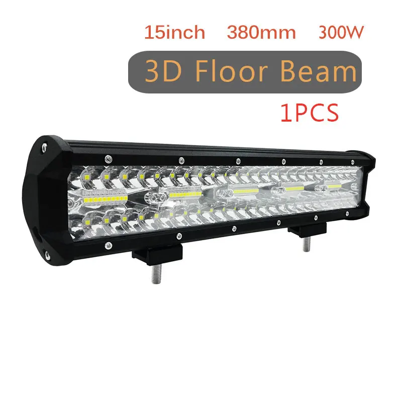1PCS 300W Floor PANDUK 4 7 15 дюймов светодиодный светильник для автомобиля, трактора, лодки, внедорожника, 4WD 4x4, грузовика, внедорожника, ATV, вождения 12 В, 24 В, 18 Вт, 60 Вт, 72 Вт, 120 Вт - Цвет: 1PCS 300W Floor