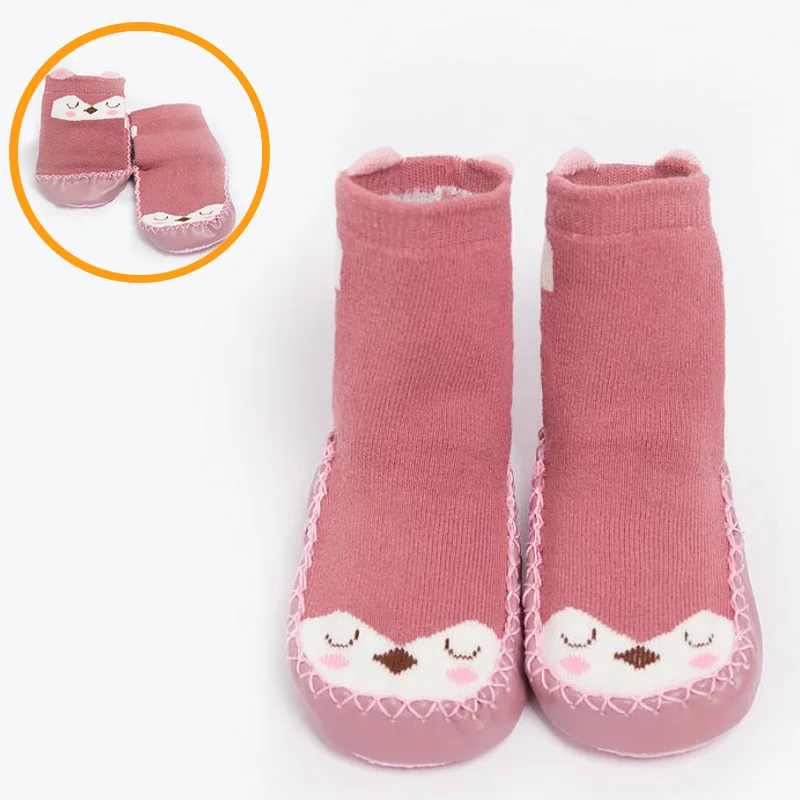 9 Cute Baby Girl Противоскользящие Носки Новорожденного Мультфильм Животных Теплые Хлопчатобумажные Носки Обувь Мальчик Мягкая Кожаная Подошва Младенческая Домашние Носки - Цвет: 9