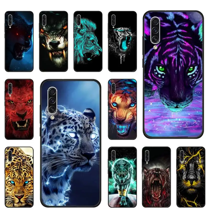 

Animal Lion Tiger Special effects Phone Case For Samsung galaxy S note 7 8 9 10 20 fe edge A 6 10 20 30 50 51 70 lite plus cover