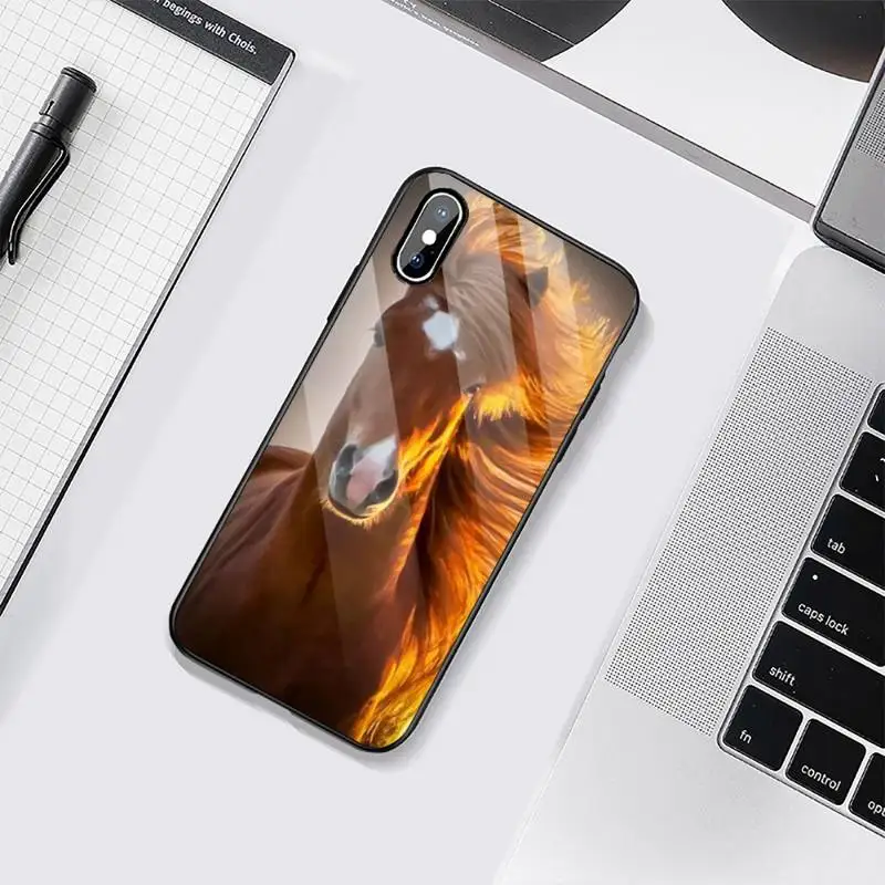 

Horse Series Phone Case Tempered glass For iphone 6 6S 7 8 plus X XS XR 11 12 mini PRO MAX