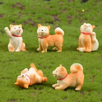 kawaii shiba inu dog figurine miniatures home desk decoration accessories garden decor