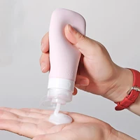 1pc silicone refillable bottle mini portable empty travel packing press for lotion shampoo cosmetic squeeze containers bottles