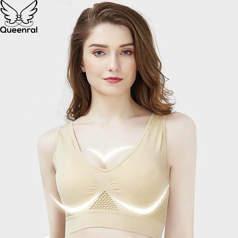 Бюстгальтер Queenral женский хлопковый бесшовный нижнее белье без косточек с
