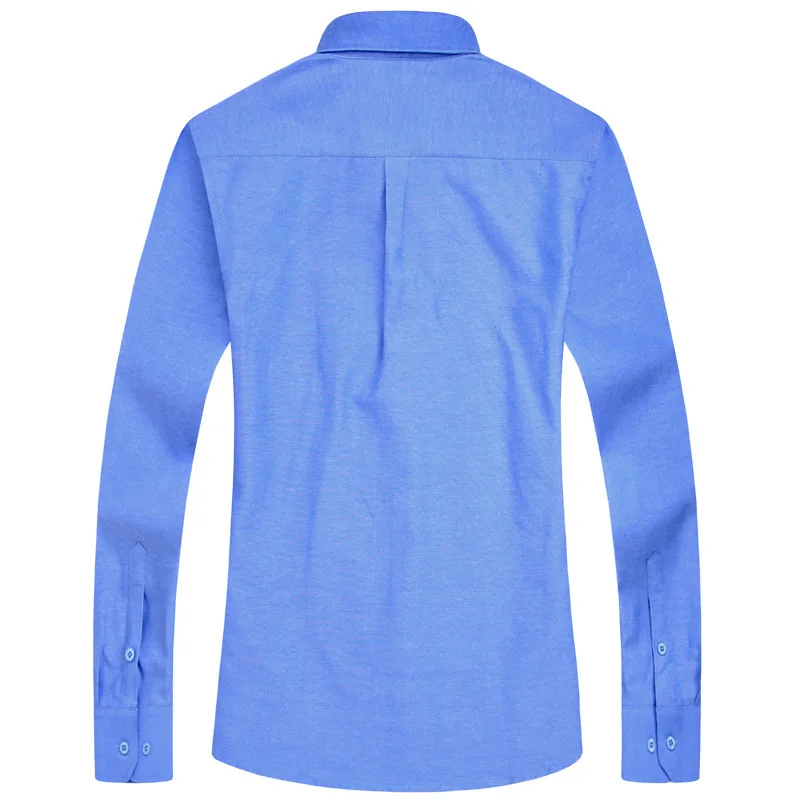 Gray Oxford Cotton Shirt Men Brand New Long Sleeve Mens Dress Shirts Casual Slim Fit Chest Pocket Button Down Camisa Masculina