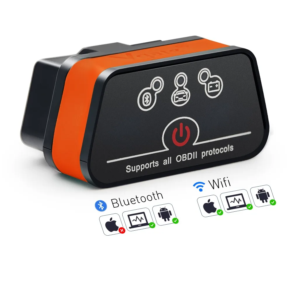 Фото Автомобильный диагностический сканер ELM327 Vgate iCar2 obd 2 Bluetooth elm 327 V2.1 obd2 wifi