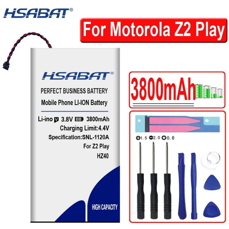 HSABAT HZ40 3800 мА/ч, Батарея для Motorola MOTO Z2 играть XT1710-06 XT1710-09 XT1710-11 XT1710-08 XT1710
