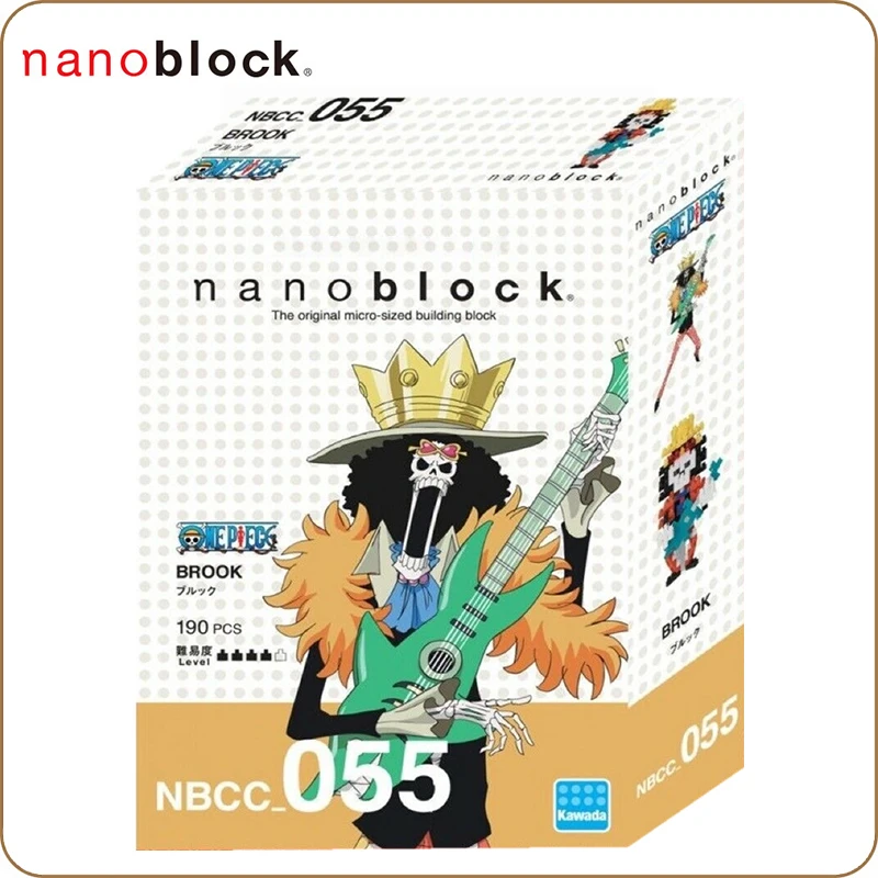 New Kawada NBCC-055 Nanoblock One Piece Burukku Brook Building Blocks Toy 190 Pcs Diamond Creative Mini Bricks For Children | Игрушки и