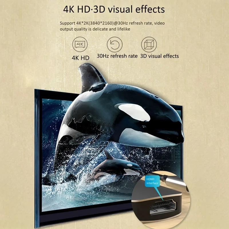 

Type-C to HDMI / PD Expansion Dock 4-In-1 Multifunction Converter Type Chub Docking Station