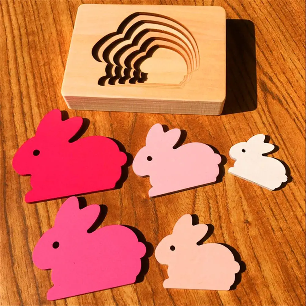 Многослойные головоломки детские игрушки Монтессори Детские деревянные для