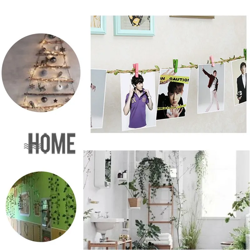 Имитация зеленых листьев плетеная пеньковая веревка сделай сам свадебное