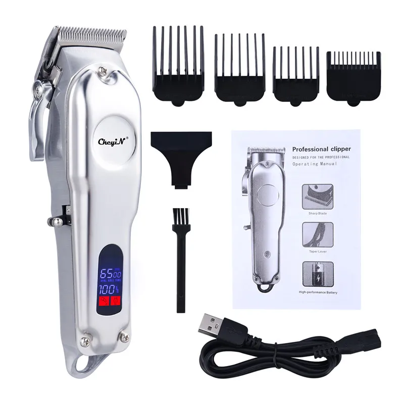 Hair Clippers for Men Cordless Hair Cutting Kit Led Display Professional Electric Hair Trimmer Shaver Usb Rechargeable