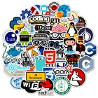 50 шт. интернет Java стикер Geek программатор Php Docker Html Bitcoin Cloud C + + язык программирования для ноутбука автомобиля DIY наклейки