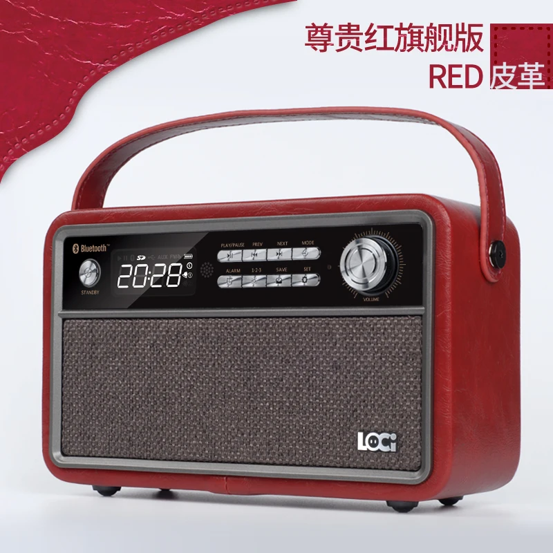 Цифровой Деревянный светодиодный Будильник с Bluetooth радио динамик винтажный