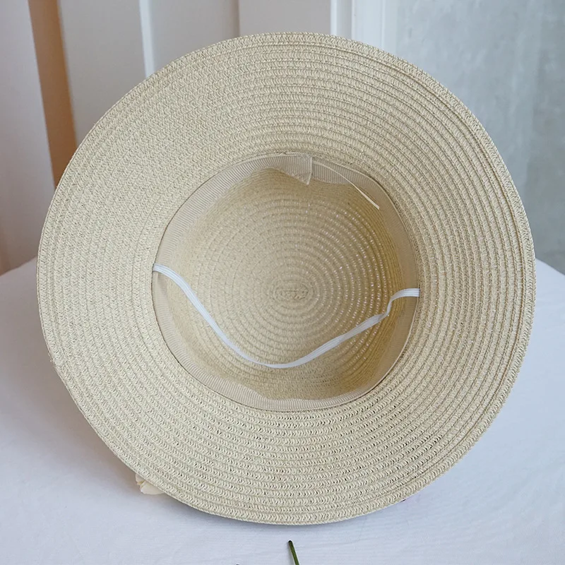 

New Arrival Women Flowers Straw Hat Fashion Wide Brim Summer Hats Female Outdoor Anti-UV Beach Hat Travel Vacation Sun Hat