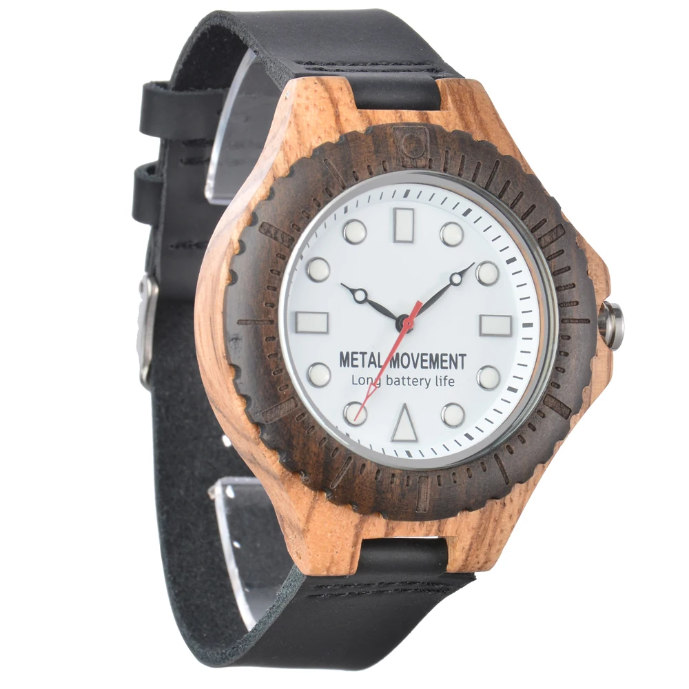 Men's Watch Leather Strap Wooden Watch Luxury Fashion Sports Watch Husband Valentine's Day Gift Men's Watch