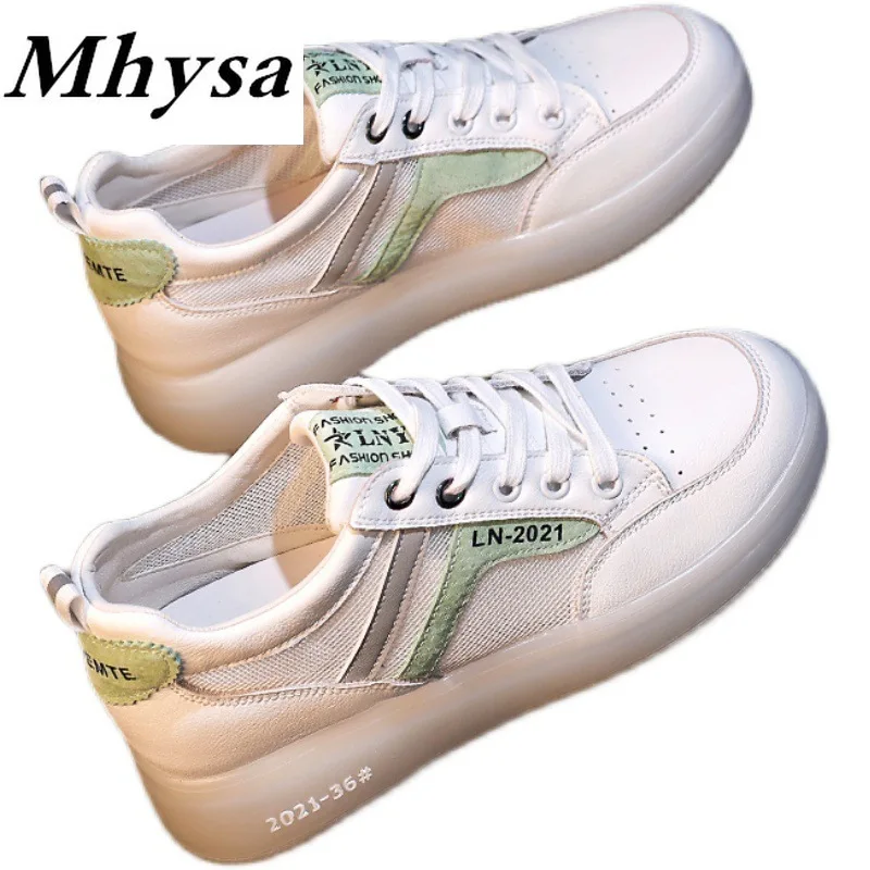 

2021 New Round Head Spring Autumn Women's Shoes Lace-up Vulcanized Shoes Fashion Comfortable Breathable Women's Casual Shoes