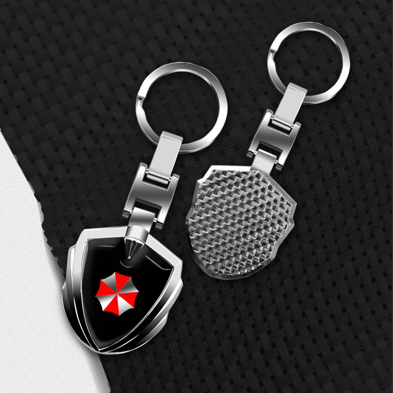 

Luxury Car Metal Keychain Creative Key Ring Metal Car Pendant Gift for Umbrella Corporation Car Styling Decoration Accessories