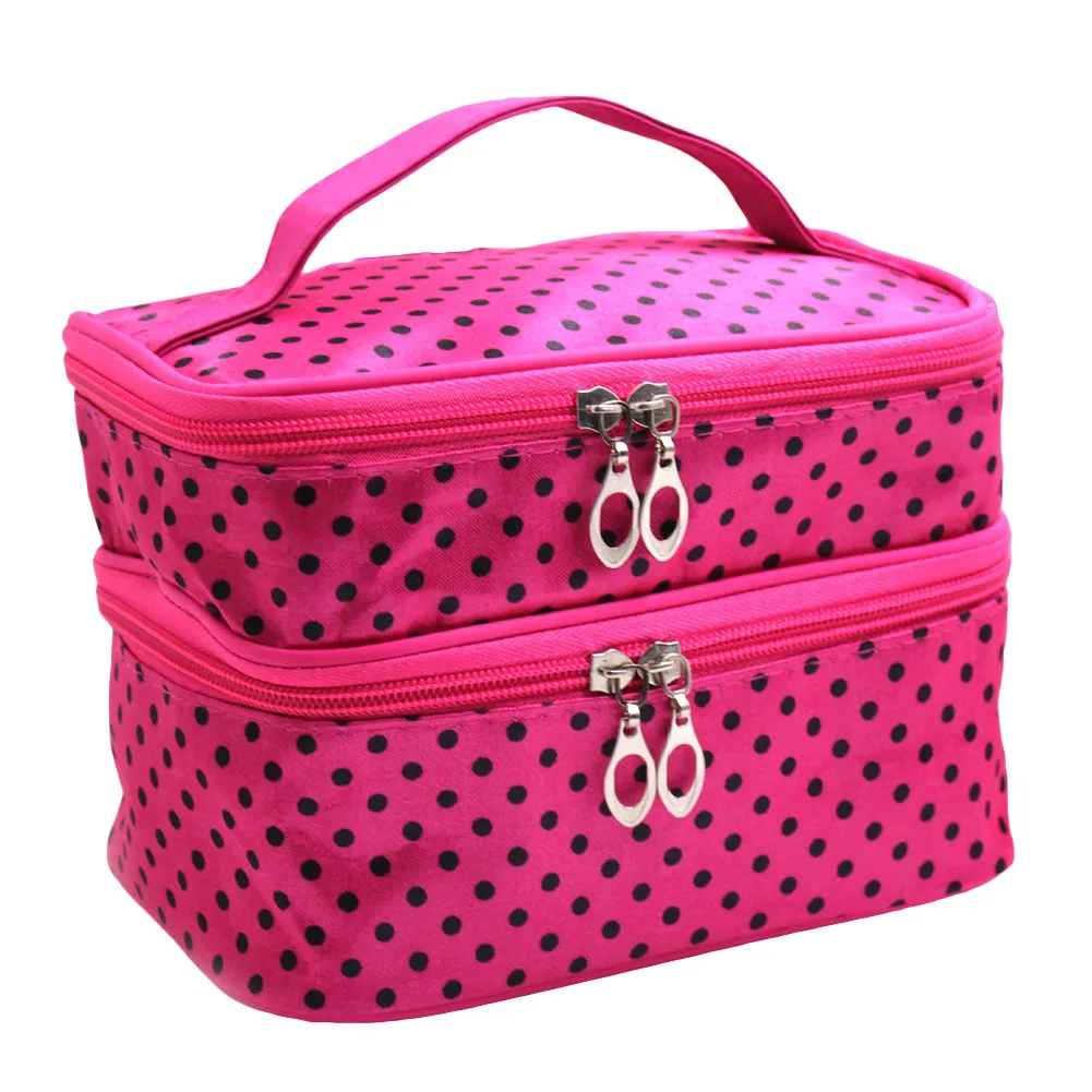 Набор косметических принадлежностей для макияжа два слоя сумка-Органайзер |