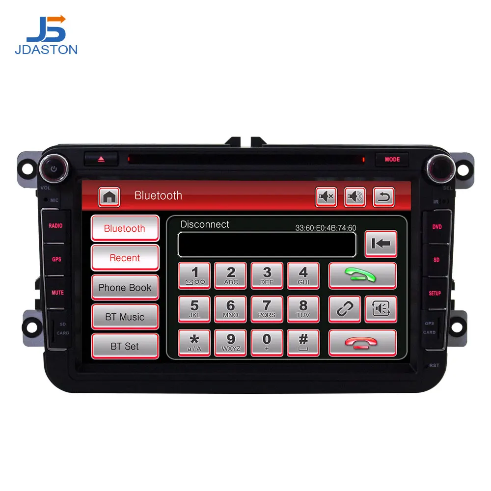 JDASTON 2 DIN 8 дюймов Автомобильный dvd-плеер для Volkswagen VW Passat POLO GOLF Jetta TOURAN Skoda Seat Leon gps Navigaiton FM RDS карты