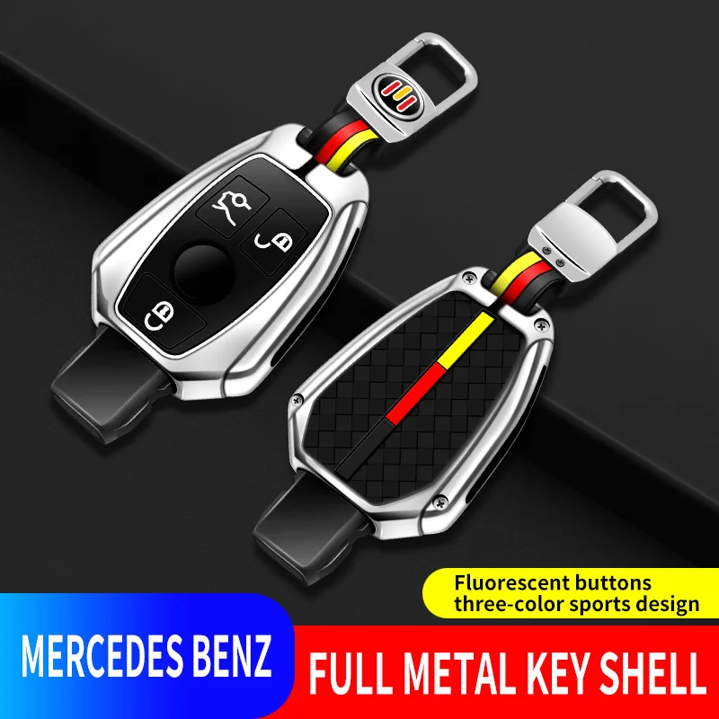 

Zinc Alloy Car Key Case Cover Shell Protector For Mercedes Benz A B C E Class AMG GLA CLA GLK GLC W176 W221 W204 W205 Car Goods